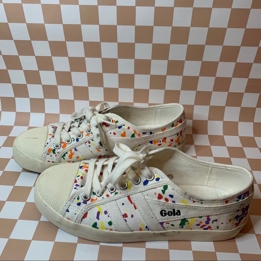 gola paint splatter sneakers size 7